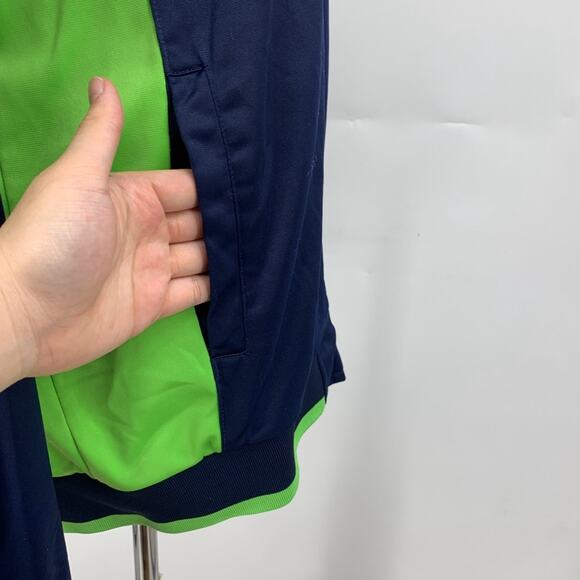 Seattle Seahawks Jacket Womens XL Navy Lime Fleece Lined Zip Up Track NFL - Picture 7 of 15